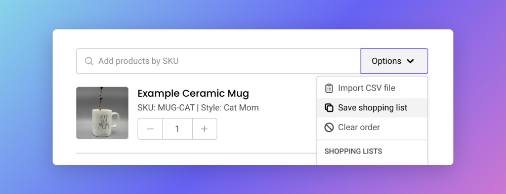 SparkLayer customer account Area