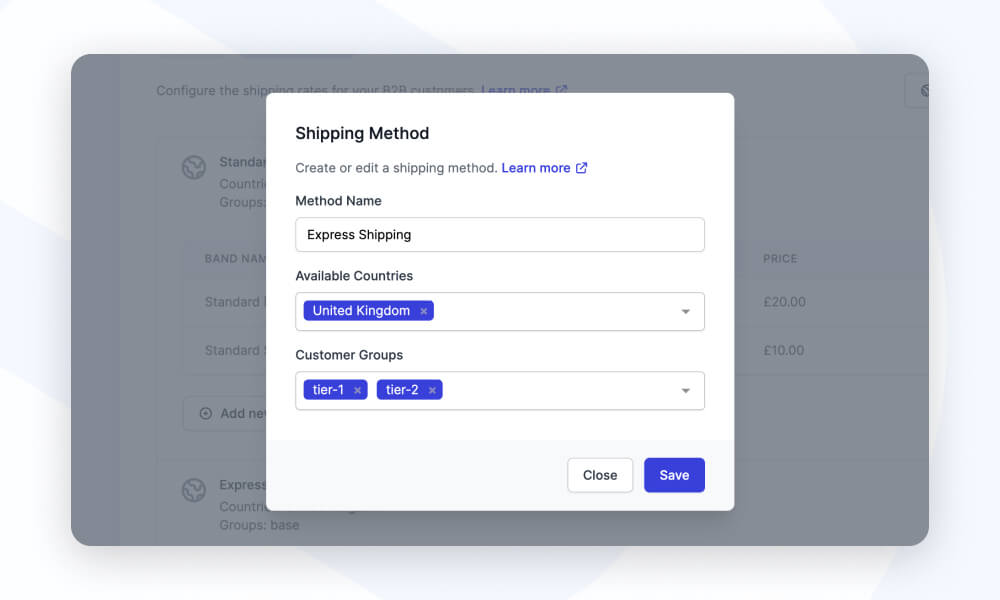 SparkLayer B2B Shipping