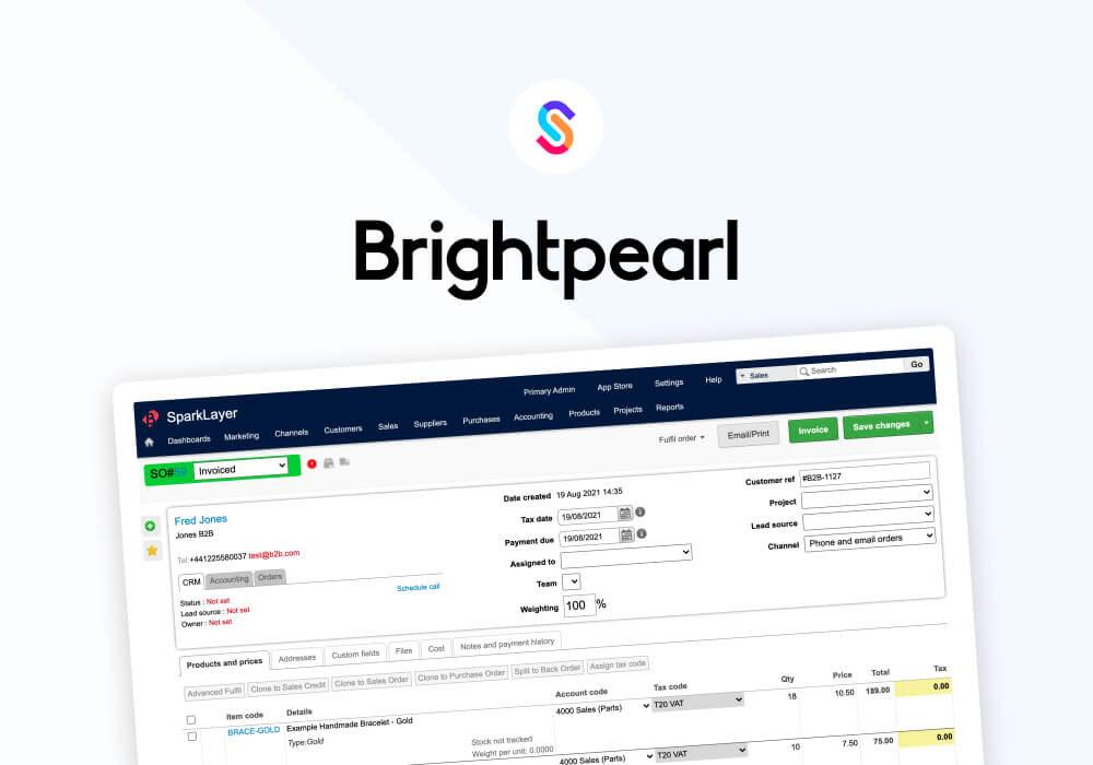 SparkLayer partners with Brightpearl to bring B2B ordering to Shopify merchants