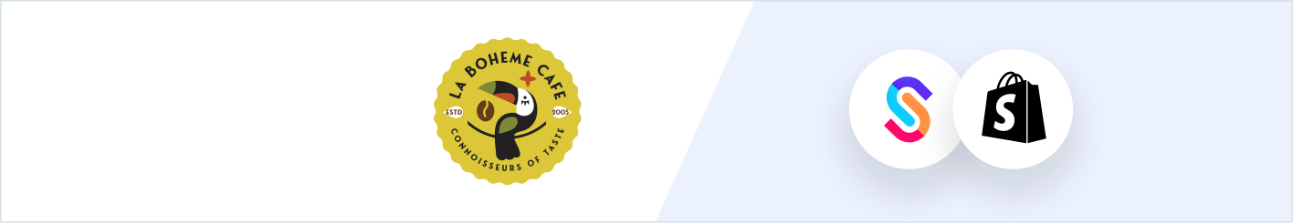 Screenshot of La Boheme Café's website on SparkLayer