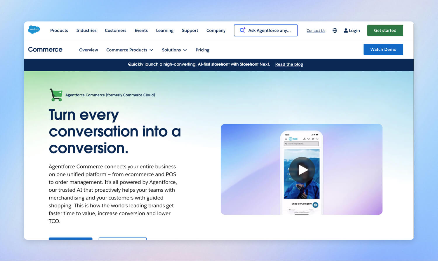 Salesforce Commerce Cloud enterprise eCommerce platform