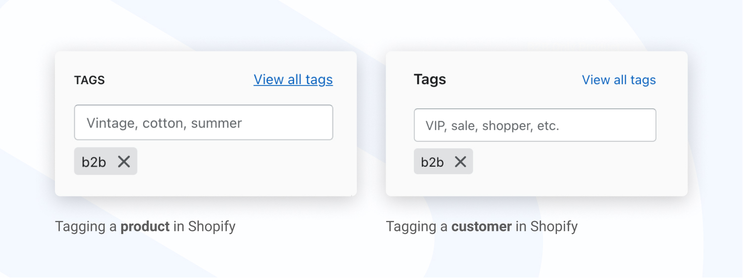 Shopify B2B Only tags