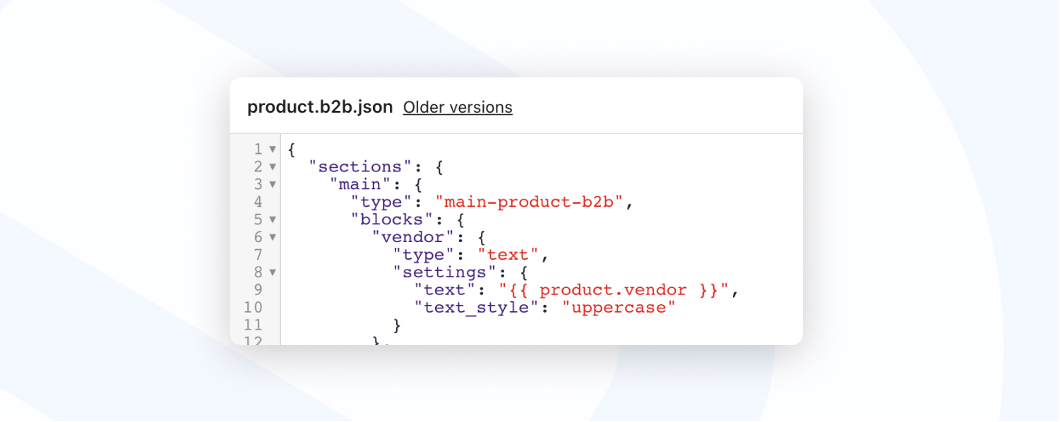 Shopify B2B Product template