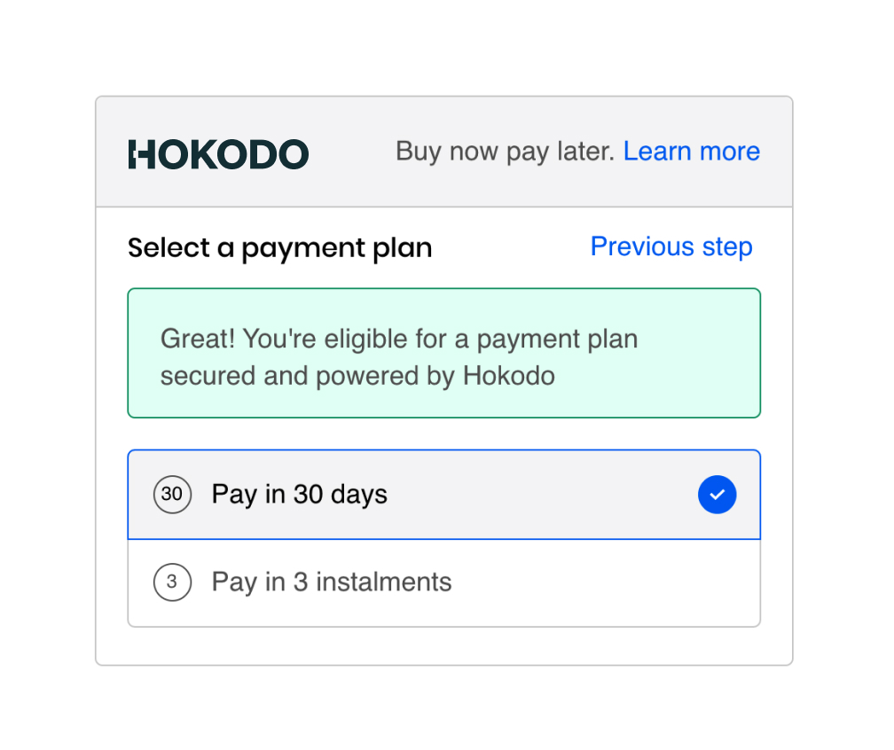 Hokodo integration